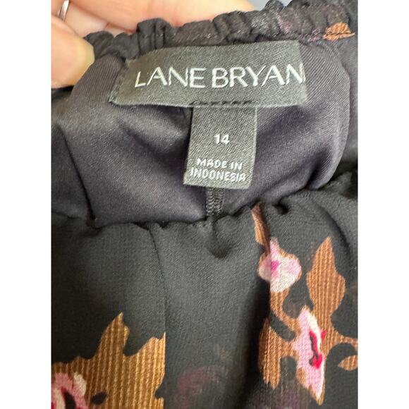 Lane Bryant Ruffle Off Shoulder Floral 3/4 Sleeve Womens Top Size 14 - Picture 3 of 4